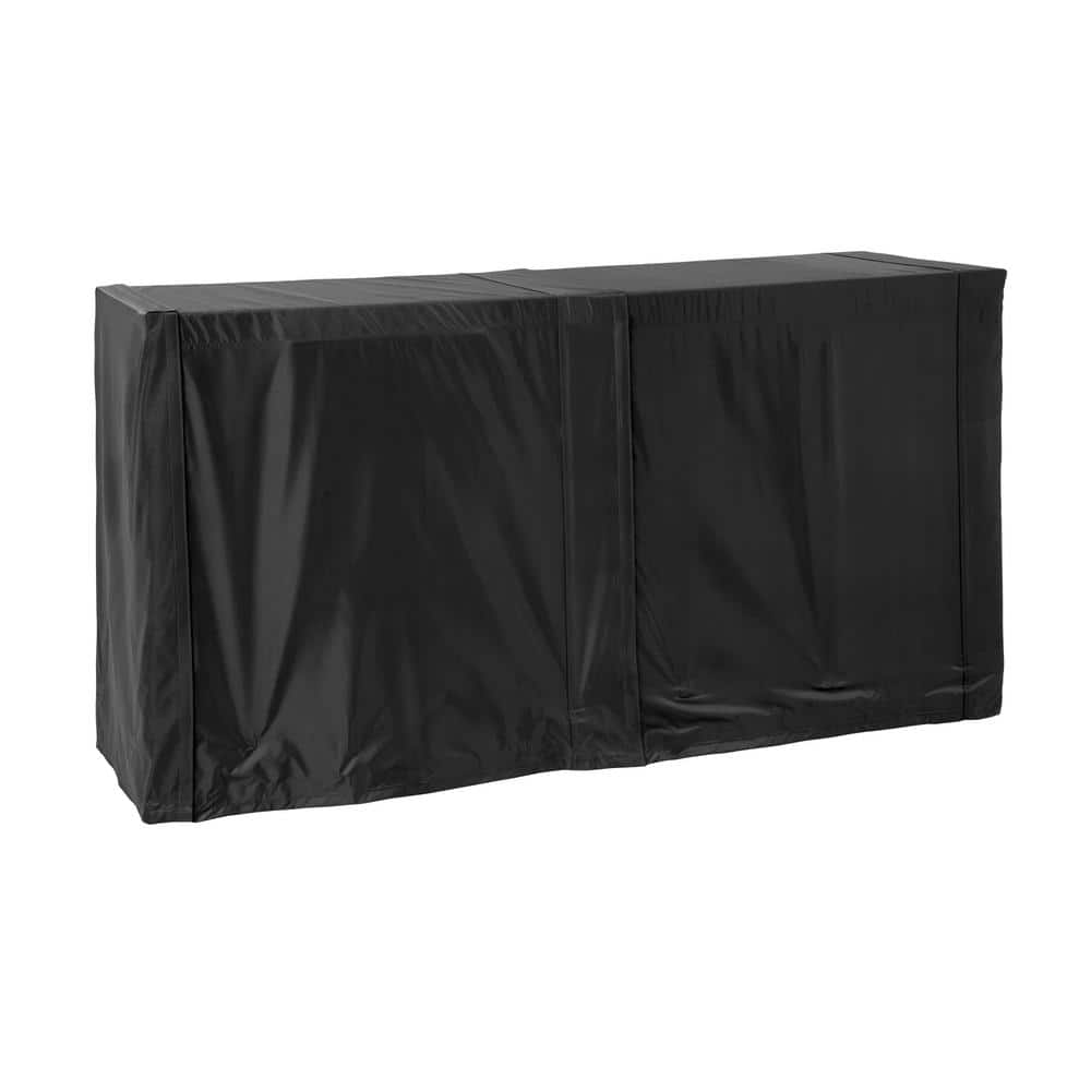 Stainless Steel 4-Piece Outdoor Kitchen Cabinet Set with Countertop and Covers
