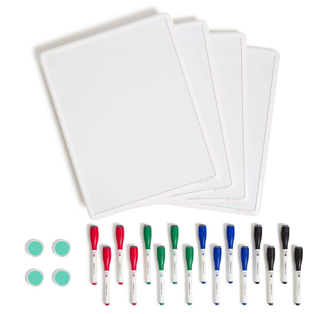 Harloon 4 Pcs 11 x 11 Inch Magnetic Dry Erase