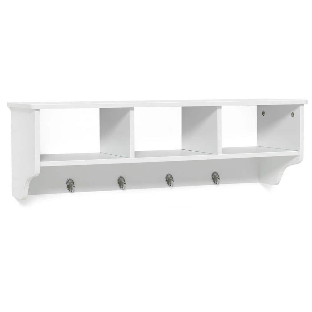 Gymax Versatile Wall-Mounted Coat Rack Space Saver with Wide