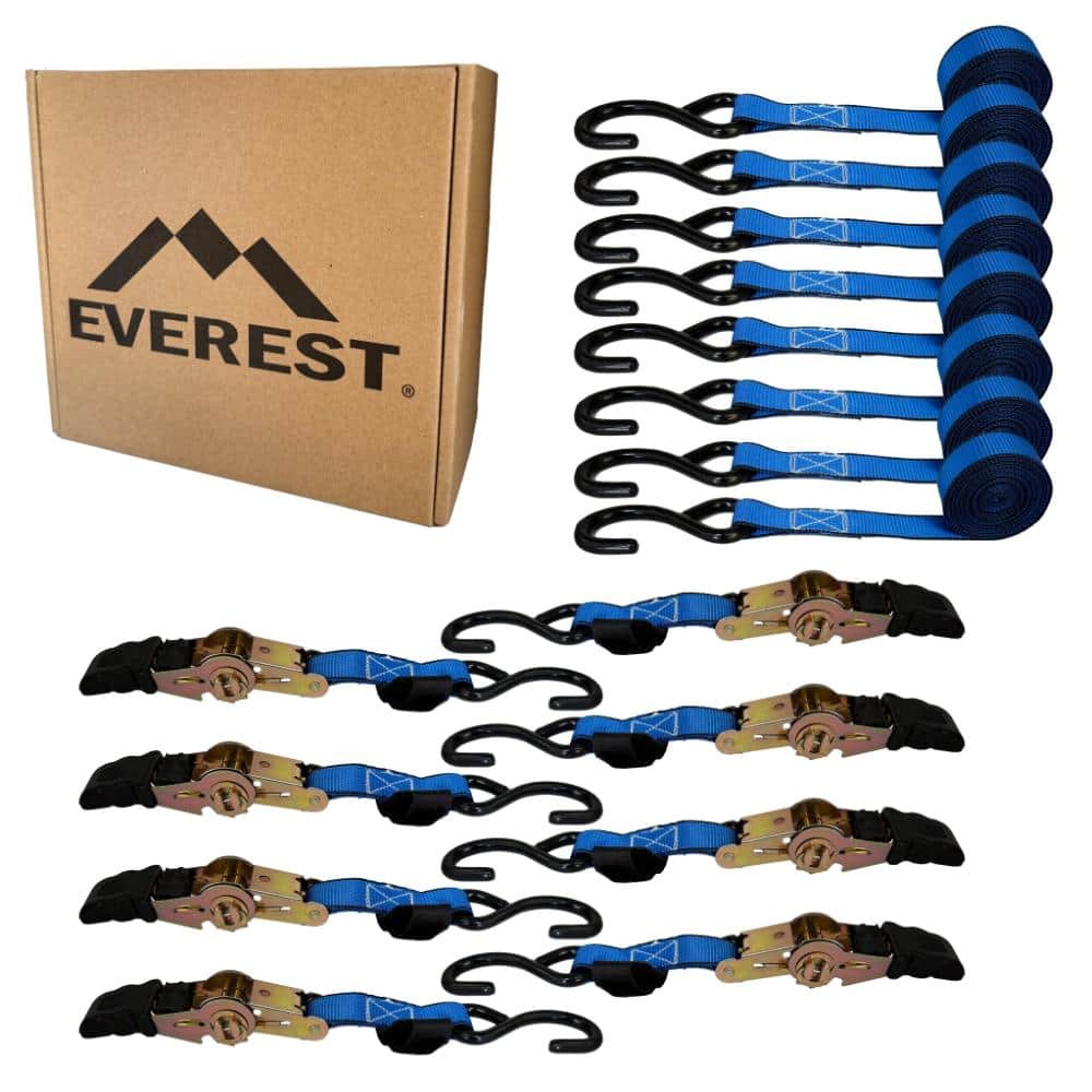 "1""x10' Ratchet Tie Down Strap 500lbs WLL 8pk" price history on PriceWatchPro