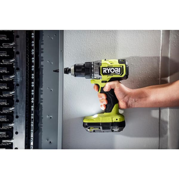 RYOBI - ONE+ HP 18V Brushless Cordless 1/2 in. Drill/Driver and Impact Driver Kit w/(2) 2.0 Ah Batteries, Charger, and Bag