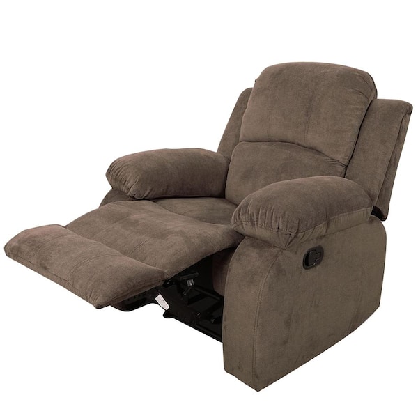 Star Home Living Judy Brown Linen Glider Recliner with Swivel