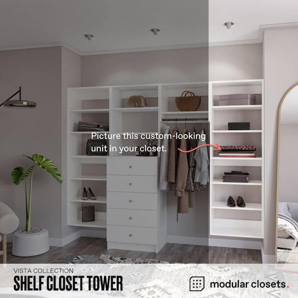 MODULAR CLOSETS Vista Collection 18 in. W-18 in. W White Closet