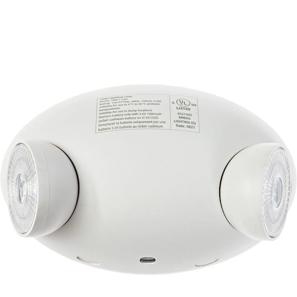 LED Emergency Light with Battery Backup, Adjustable Light Heads, Emerg