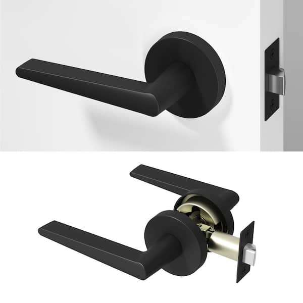 Okun Muse Metal Matte Black Passage Hall/Closet Flat Door Handle