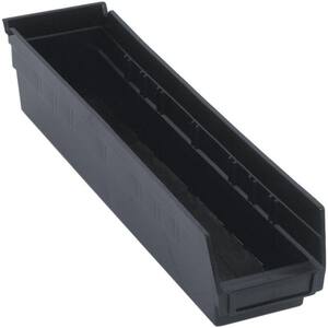 Conductive Shelf 5 Qt. Storage Tote in Black (20-Pack)