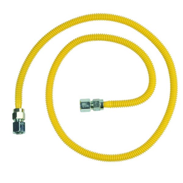 BrassCraft ProCoat 1/2 in. FIP x 1/2 in. FIP x 60 in. Stainless Steel Gas Connector 1/2 in. O.D. (53,200 BTU)