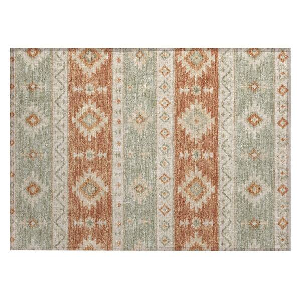 Chantille Machine Washable Indoor/Outdoor Abstract ACN3126 Aloe 2 ft. x 3 ft. Accent Rug