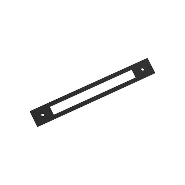 Medora 7-9/16 in. Center-to-Center Rectangle Matte Black Pull Cabinet Backplate
