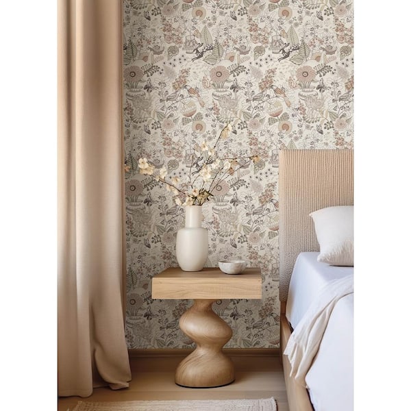 Whimsy Coral Fauna Wallpaper