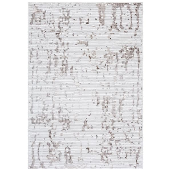 Slate 9 ft. x 12 ft. Beige/Brown Abstract Area Rug