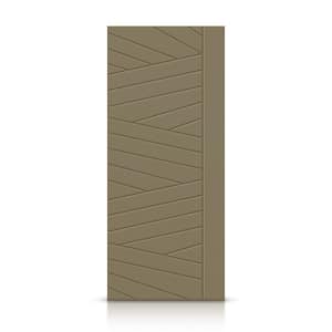 42 in. x 80 in. Hollow Core Olive Green Stained Composite MDF Interior Door Slab