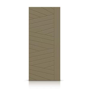 42 in. x 84 in. Hollow Core Olive Green Stained Composite MDF Interior Door Slab