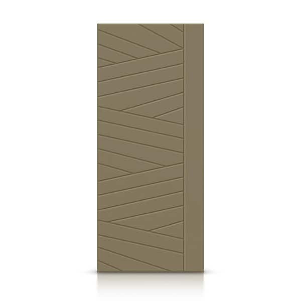 CALHOME 42 in. x 96 in. Hollow Core Olive Green Stained Composite MDF Interior Door Slab