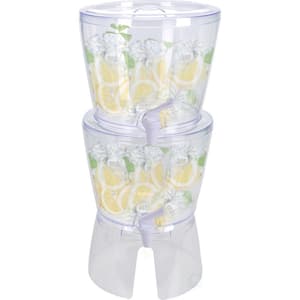 358.2 oz. Stackable Juice and Water Beverage Dispensers with Stand