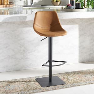 Kynlee Cognac Leather Bar Stool