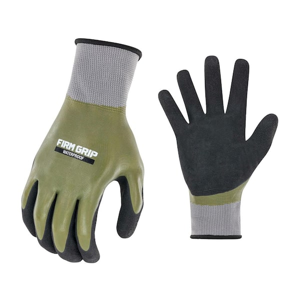 Large Green Waterproof Double Dip Latex Gloves