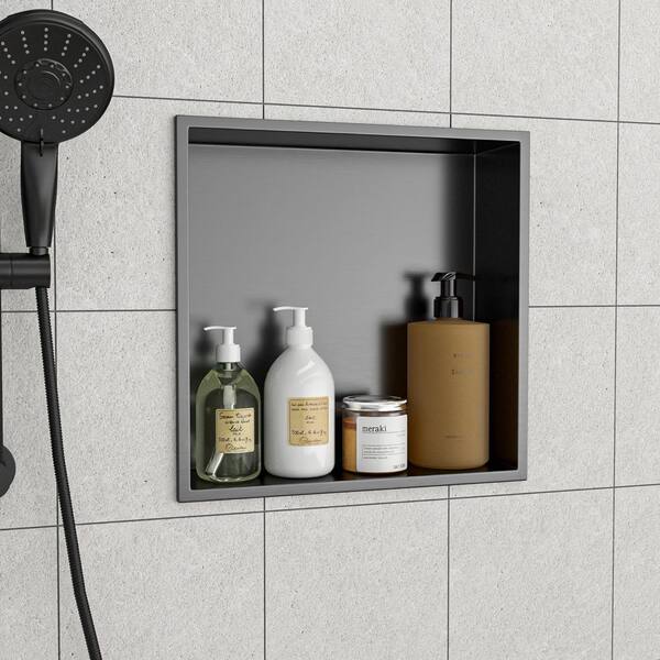 Étagère De Douche Encastrable HCP Ceramics – Porcelaine 12x12, 3 Compartiments, Neuve