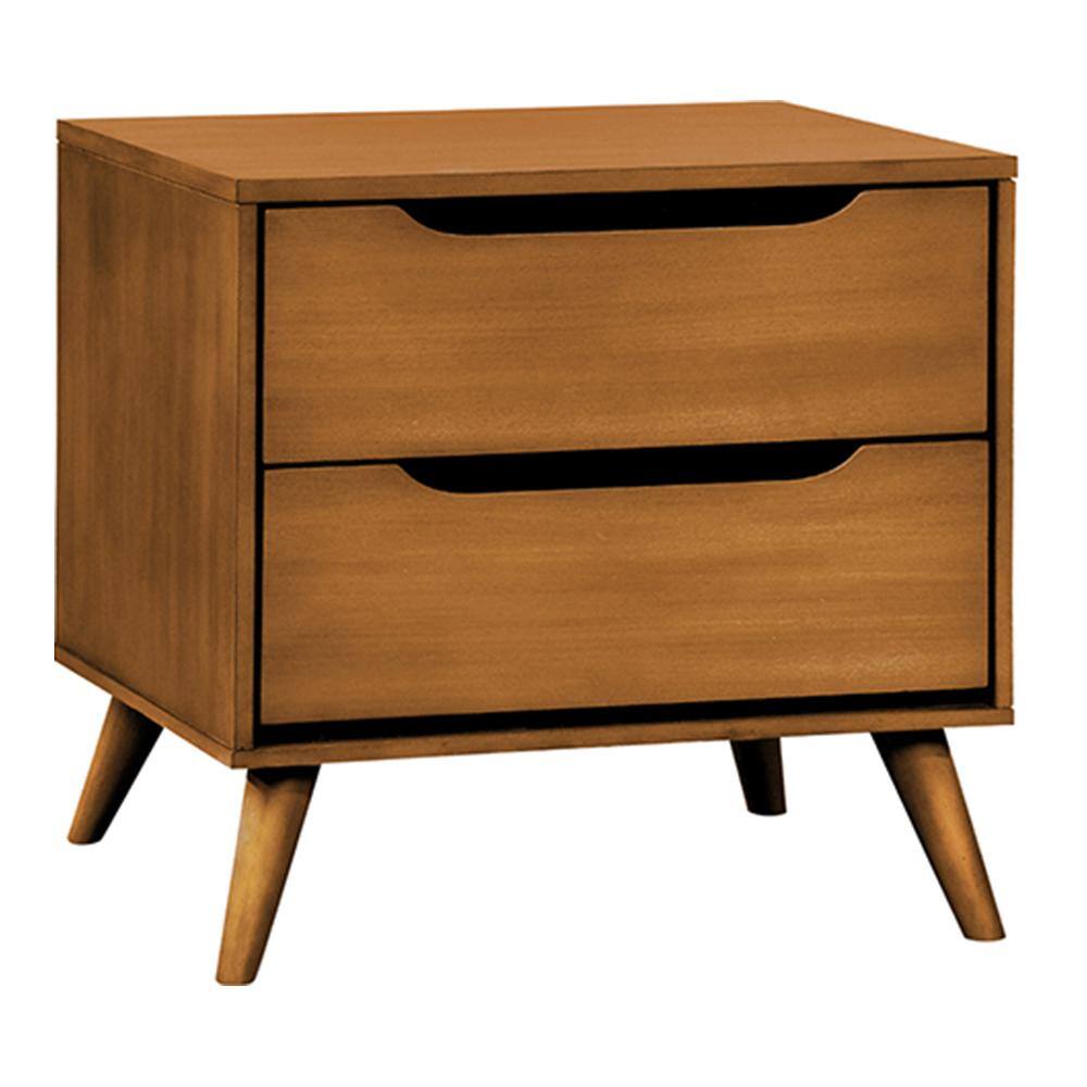 Furniture of America Mackie 2Drawer Oak Nightstand (24 in. H x 23.63