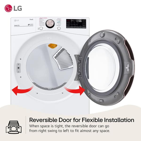 LG 4.5 cu. ft. SMART Front Load Washer and 7.4 cu. ft. Dryer with