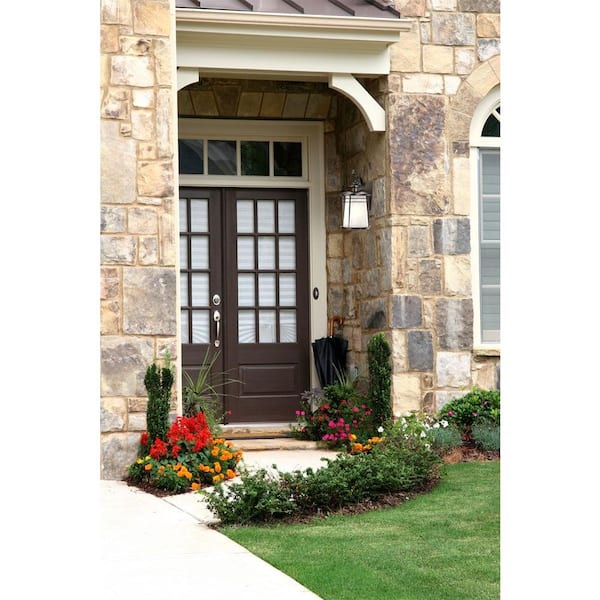 Senecaville Wall-Mount 1-Light Weathered Bronze Outdoor Wall Lantern Sconce