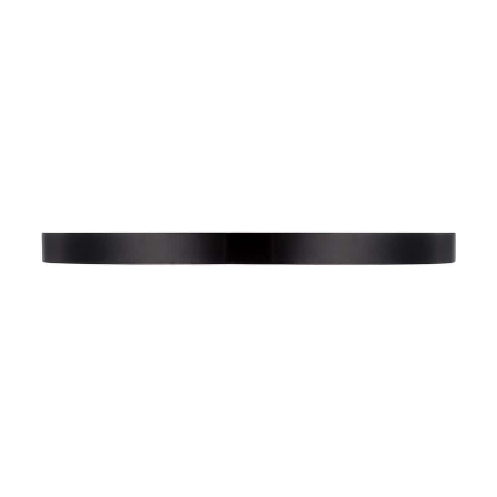 12-inch Black LED Flush Mount Ceiling Light with Clear Shade
