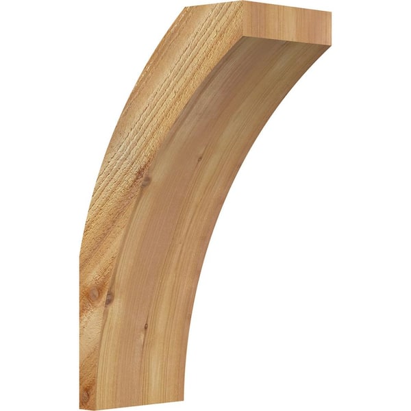 Ekena Millwork 6"W x 10"D x 18"H Thorton Rough Sawn Knee Brace, Western Red Cedar