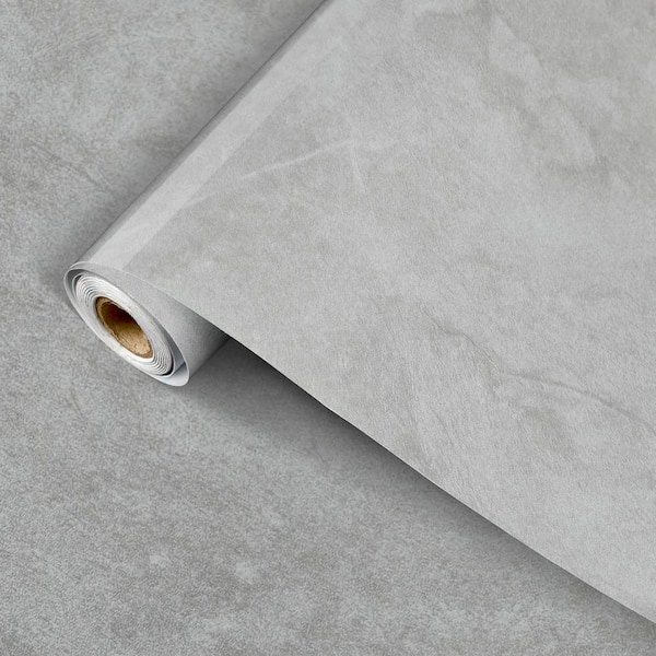 ilemong Peel, Stick Self-Adhesive Wallpaper Removable Contact Paper Decorate Countertop Cabinet (Dark Gray 23.6 in. x 196.8 in.)