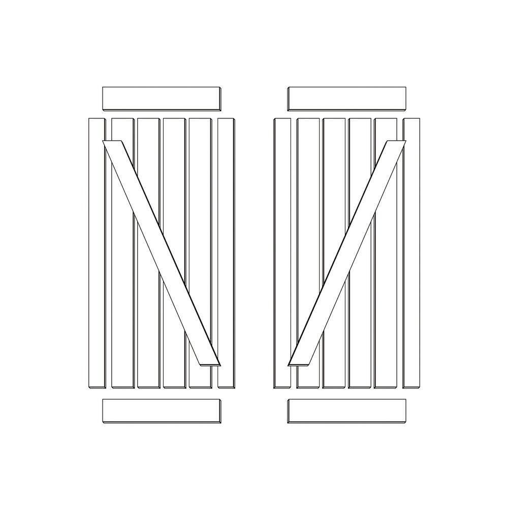 Z Series 36" Kona Coffee Solid Wood Sliding Barn Door Kit