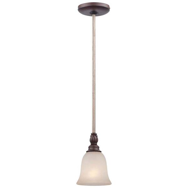 Minka Lavery Gwendolyn Place 1-Light Dark Rubbed Sienna with Aged Silver Mini Pendant