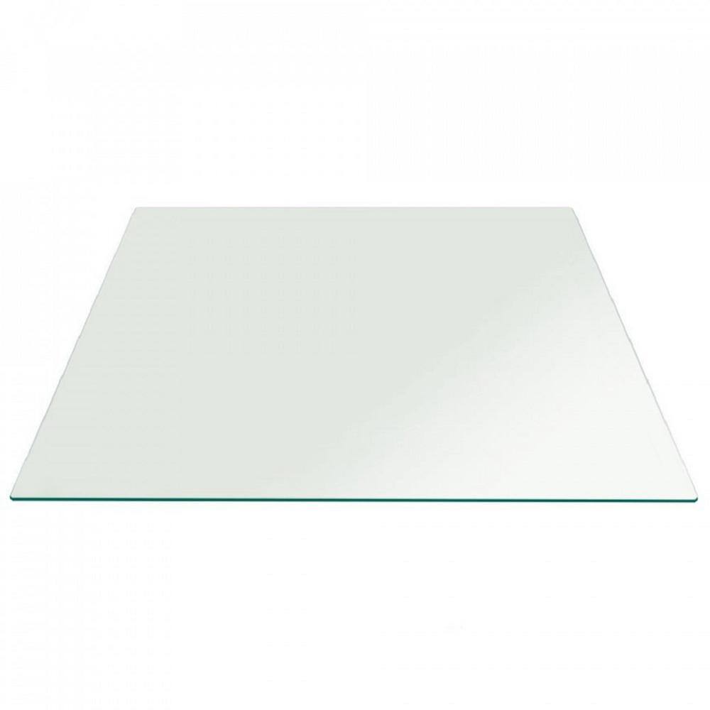 Fab Glass and Mirror 42 in. Clear Square Glass Table Top 1/4