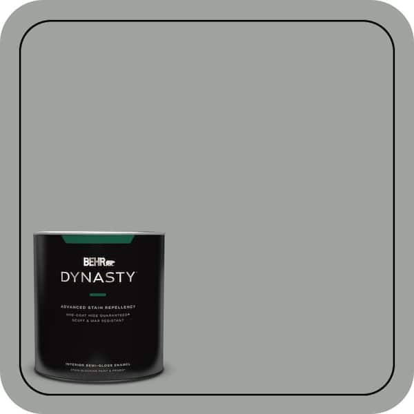 BEHR DYNASTY 1 qt. #710F-4 Sage Gray One-Coat Hide Semi-Gloss Enamel Interior Stain-Blocking Paint and Primer