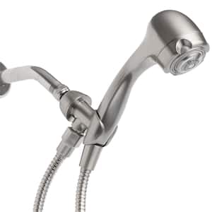 Earth 3-Spray 2.7 in. Single Wall Mount Handheld 1.5 GPM Shower Head in Brushed Nickel