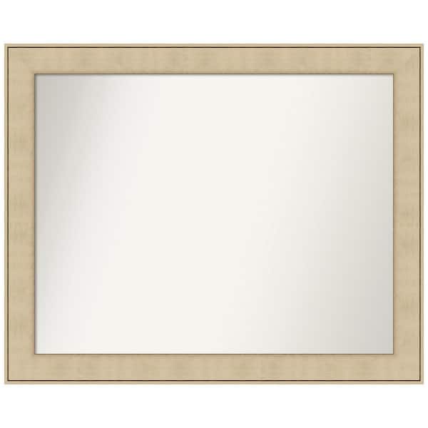 Amanti Art Classic Honey Silver 32 in. W x 26 in. H Non-Beveled Bathroom Wall Mirror in Champagne