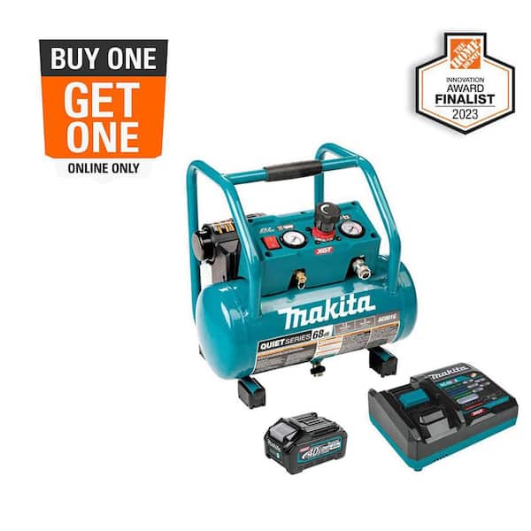 40V max XGT Brushless Cordless 2 Gallon 135 PSI Quiet Series Air Compressor Kit (4.0Ah), Rechargeable Battery