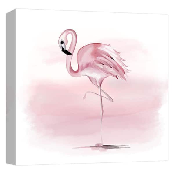 PTM Images ''tropical flamingo II'' Canvas Abstract Wall Art 15 in. x 15 in.