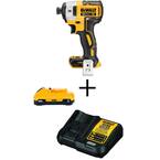 20-Volt MAX XR Cordless Brushless 3-Speed 1/4 in. Impact Driver with (1) 20-Volt 3.0Ah Battery & Charger