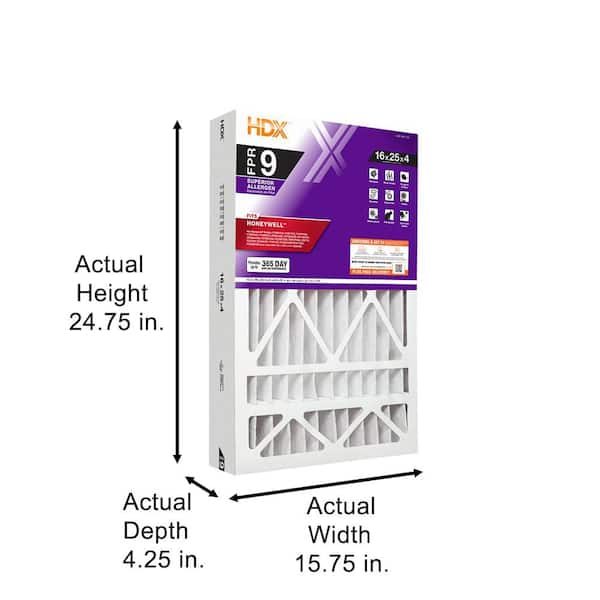 HDX 16 in. x 25 in. x 4 in. Honeywell Replacement Pleated Air