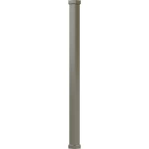 8' x 5-1/2" Endura-Aluminum Craftsman Style Column, Square Shaft (Load-Bearing 20,000 LBS), Non-Tapered, Clay