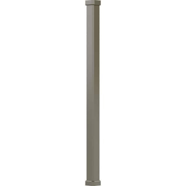 AFCO 9' x 5-1/2" Endura-Aluminum Craftsman Style Column, Square Shaft (Post Wrap Installation), Non-Tapered, Clay