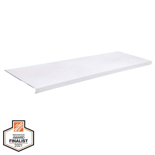 Everbilt 4 ft. x 16 in. Decorative Shelf Cover - White