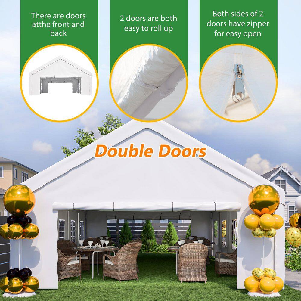 20x32 Ft White Heavy-Duty Outdoor Event Canopy Tent