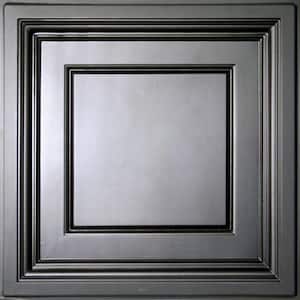 Madison Black 2 ft. x 2 ft. Lay-in Coffered Ceiling Panel (Case of 6)