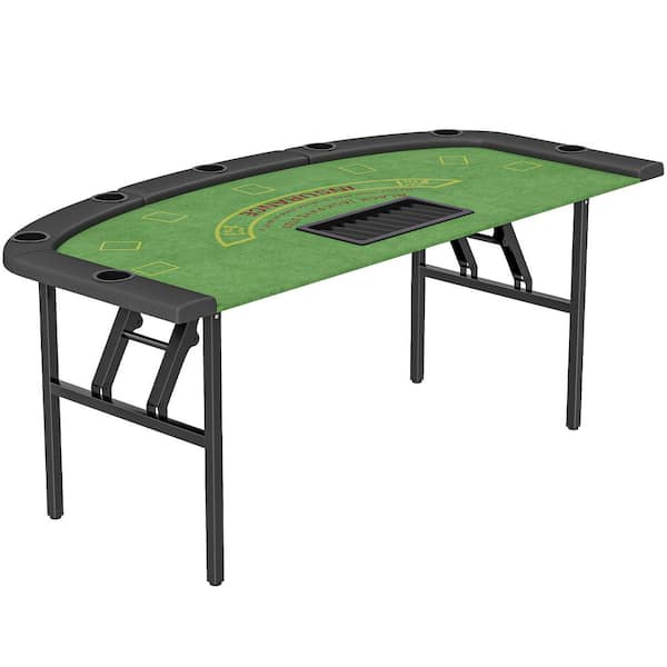 Foldable Poker Table 8 Player Green