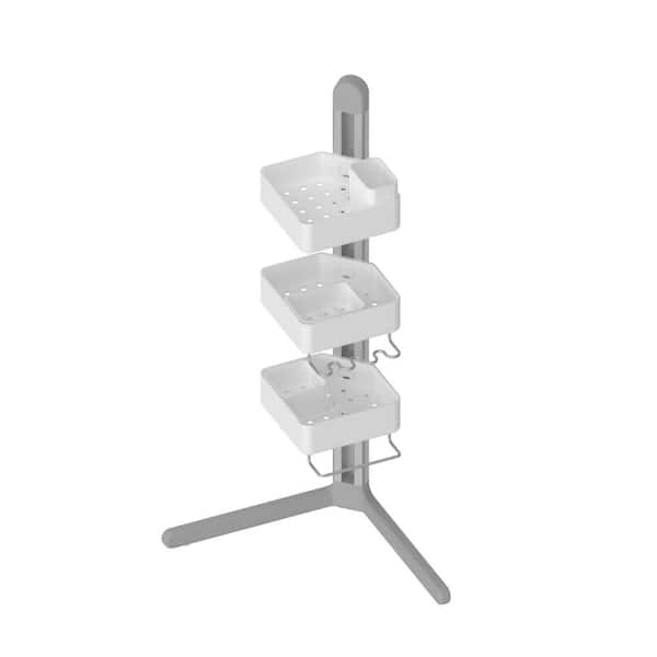 AC-AZSC64CH - Anzzi 3-Piece Corner Shower Caddy Shelf Set with 8 Adhesive in Chrome