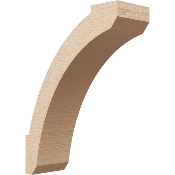Ekena Millwork 5 in. x 18 in. x 14 in. Lafayette Rough Cedar Woodgrain Timberthane Polyurethane Knee Brace, Primed