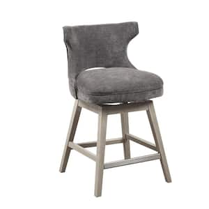 Janet 25.75 in. Charcoal Wood Counter Stool