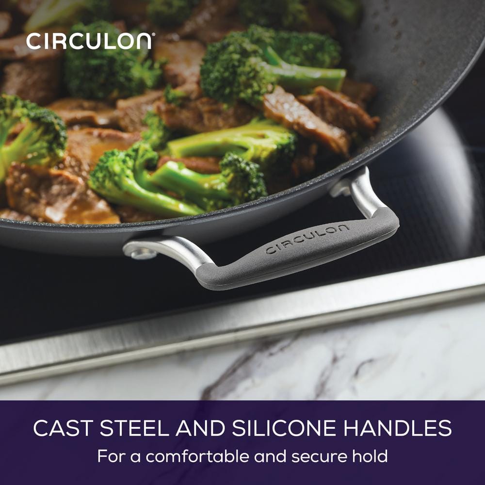 Graphite 14'' Nonstick Aluminum Wok with Stainless Steel Lid