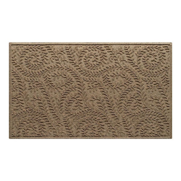 WaterHog Boxwood Camel 35 in. x 59 in. PET Polyester Indoor Outdoor Doormat