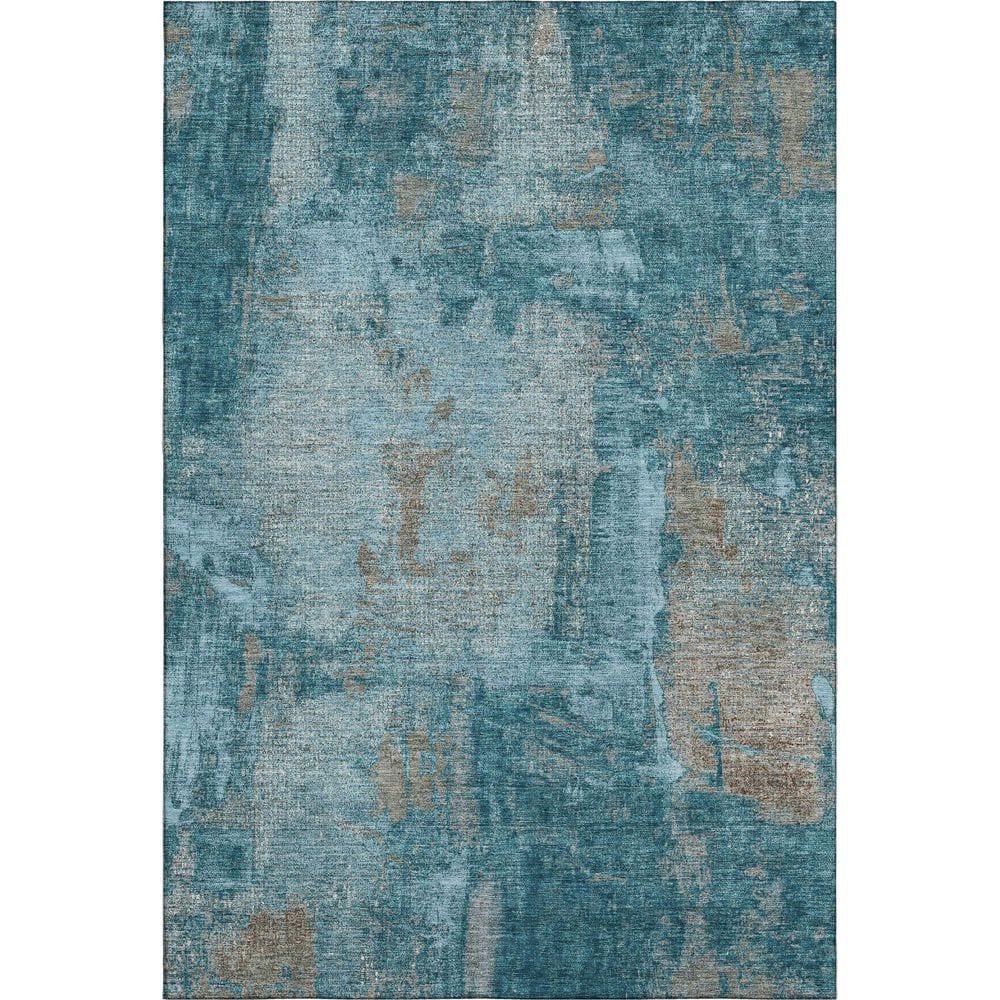 Mayfield Premium Machine Washable Abstract AMF989 Teal 9 ft. x 12 ft. Area Rug price history on PriceWatchPro